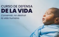 Afiche del curso "Conservar, no destruir la vida humana", lanzado por el Instituto Tomás Moro.