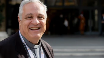 Mons. Marcelo Daniel Colombo durante el Sínodo de la Sinodalidad