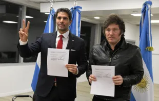 Eduardo Verástegui y Javier Milei en Buenos Aires Crédito: Cortesía prensa de Eduardo Verástegui