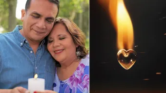 Los esposos Ascoy celebrando hace unos días sus 32 años de casados / Fuego en el corazón