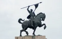Estatua del Cid Campeador en Plaza de España, Valencia.