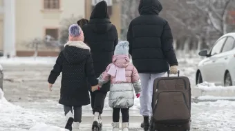 Familia de refugiados.