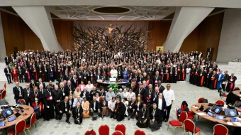 Fotografía de los participantes del Sínodo de la Sinodalidad este 26 de octubre