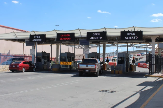 La frontera entre Estados Unidos y México en El Paso, Texas.