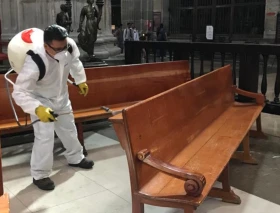 Fumigan Catedral ante presunta plaga de insectos en Ciudad de México