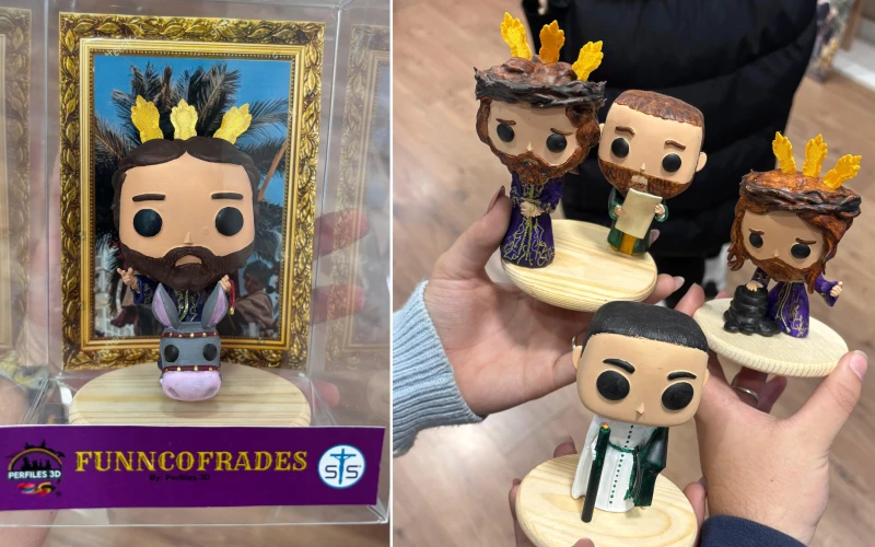 “Funncofrades”: Tienda crea figuras católicas al estilo “Funko” de Jesús y la Virgen María