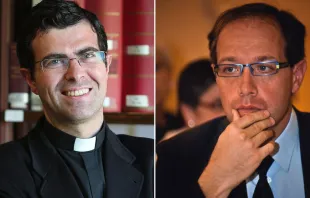 P. Pablo Blanco Sarto y Francesc Torralba, ganadores del Premio Ratzinger 2023. Crédito: Manuel Castells / Wikipedia (CC BY-SA 2.0) - Alfanet87 / Wikipedia (Dominio público).