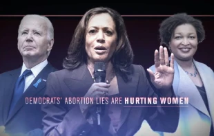 Una campaña publicitaria digital y televisiva de Susan B. Anthony Pro-Life America desacredita las afirmaciones de la vicepresidenta Kamala Harris y los Demócratas de que las leyes provida de Georgia mataron a dos mujeres, Candi Miller, de 41 años, y Amber Thurman, de 28. Crédito: Captura de pantalla usada con permiso.