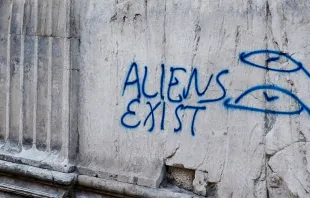 Grafiti en el muro del Panteón de Roma. Crédito: ACI Prensa 