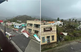 Paso del huracán Beryl por las calles de Granada. Crédito: Cáritas Antillas