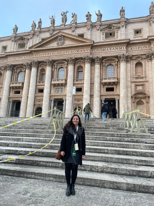 Guadalupe participates in the activities of the Jubilee Year 2025 aimed at the communicators, this weekend in the Vatican. Credit: Courtesy Guadalupe García.