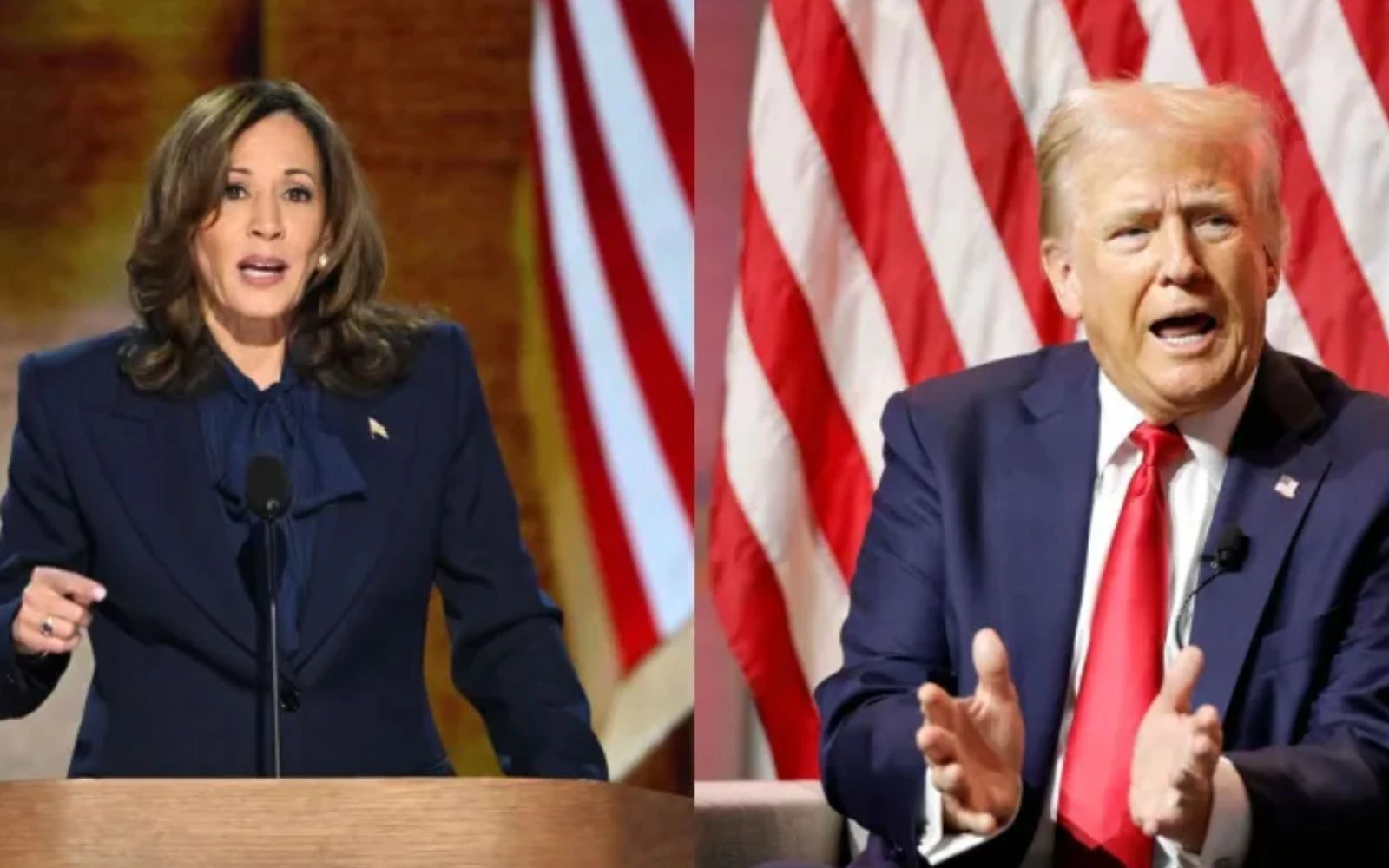 La candidata presidencial demócrata, la vicepresidenta Kamala Harris, y el candidato presidencial republicano Donald Trump.?w=200&h=150