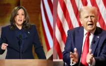 La candidata presidencial demócrata, la vicepresidenta Kamala Harris, y el candidato presidencial republicano Donald Trump.