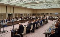 La reunión "Ética de la IA para la Paz", que se celebra en Hiroshima.