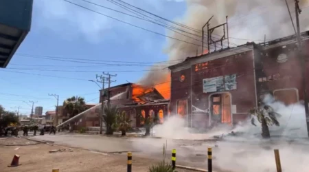 Incendio en la iglesia de San Antonio de Padua