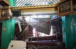 Colapsa el segundo piso de la Iglesia San Pedro Apóstol en San José del Monte en Filipinas. Crédito: Oficina de Información Pública (PIO) de San José del Monte.