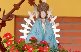 Imagen de la Virgen de Luján del colegio Crédito: Colegio Nº 8074 Nuestra Señora de Lujan