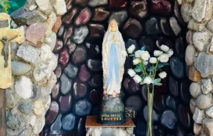 Imagen de la Virgen de Lourdes en su gruta Crédito: Obispo Sergio O. Buenanueva/Facebook