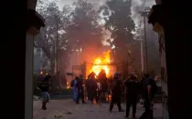 Incendio en la iglesia San Francisco de Borja