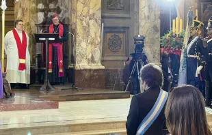 Javier Milei participa de una invocación interreligiosa en la Catedral de Buenos Aires Crédito: Página de Facebook/Arzobispado de Buenos Aires