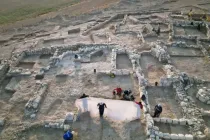 Excavación de la Autoridad de Antigüedades de Israel en Rahat (vista aérea), mayo de 2024.