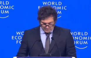 Javier Milei en el foro de Davos Crédito: Cuenta de X/Oficina del Presidente