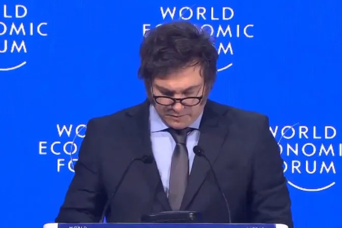 Javier Milei en el foro de Davos