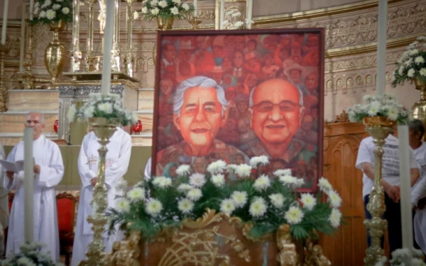 Mass in honor of priests Javier Campos Morales and Joaquín César Mora Salazar. Credit: Jesuits Mexico