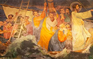 El fresco de Jesús, junto a los apóstoles, calmando la tormenta. Crédito: Renata Sedmakova - Shutterstock