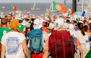 Imagen referencial de jóvenes en la JMJ de Lisboa Crédito: Daniel Ibáñez/ACI Prensa