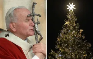 Papa San Juan Pablo II / Árbol de Navidad en el Vaticano. Crédito: Vatican Media / Daniel Ibáñez - ACI Prensa