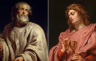 San Pedro y San Juan Evangelista pintados por Rubens (1610-1612). Crédito: Dominio público.