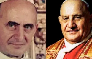 San Pablo VI y San Juan XXIII. Crédito: Vatican Media/Dominio público 