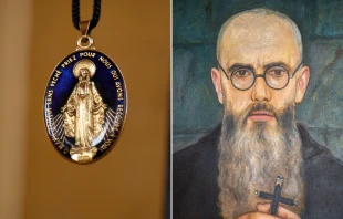 Medalla Milagrosa y San Maximiliano Kolbe Crédito: Mateusz Kuca - Shutterstock