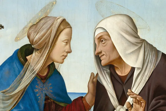 La Virgen María con su prima Isabel