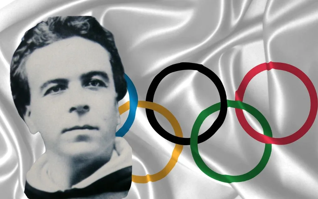 Composición de la bandera olímpica con la imagen del dominico Henri Didon, creador del lema olímpico.?w=200&h=150