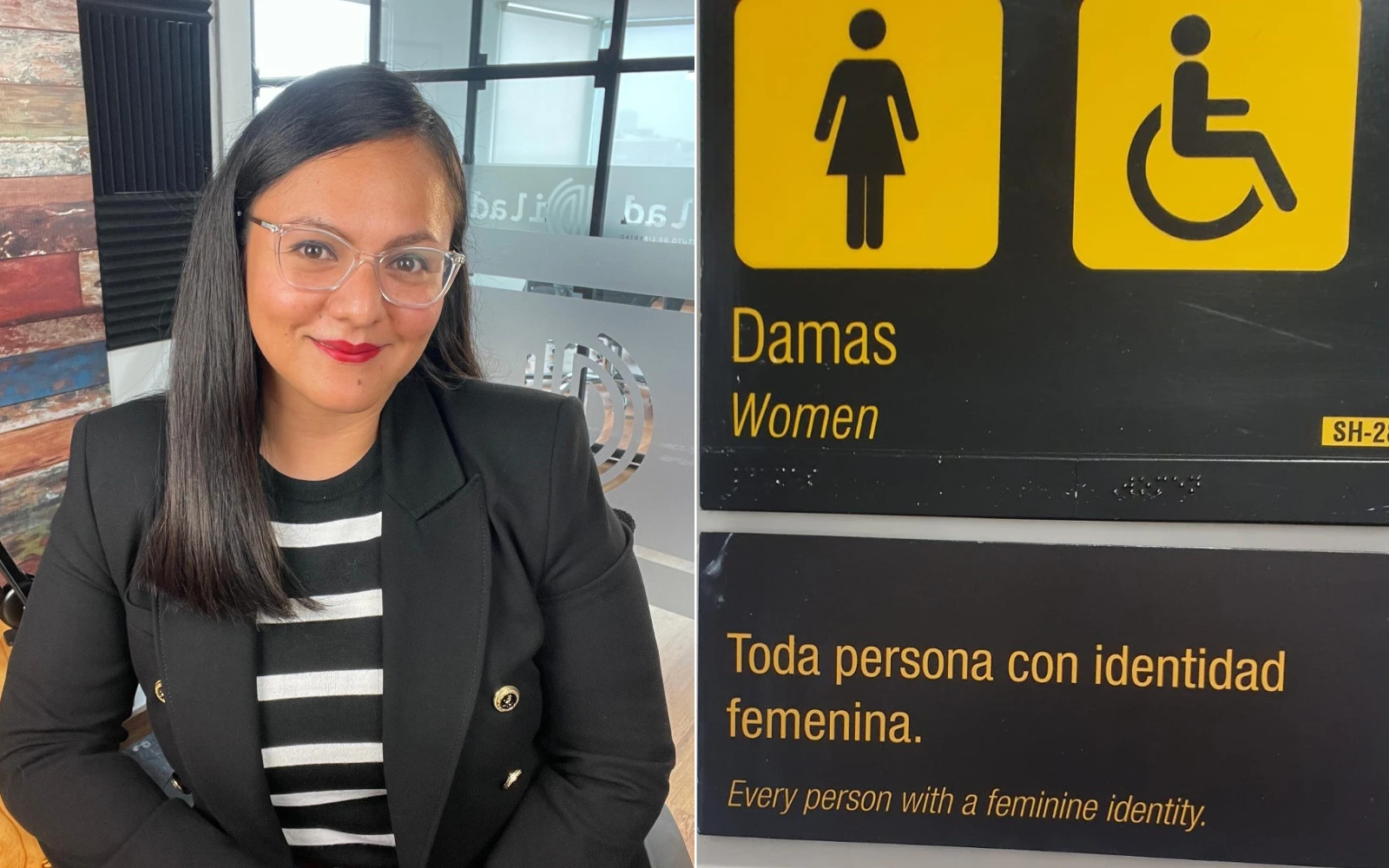 Olga Izquierdo y la señalética del baño de mujeres en el Aeropuerto Internacional Jorge Chávez de Lima, en Perú.?w=200&h=150