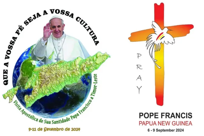 Logos y lemas del viaje del Papa Francisco a Timor Oriental y Papúa Nueva Guinea 03062024