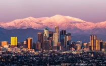 Actual paisaje de Los Ángeles, California (Estados Unidos).