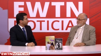 P. Mateo Bautista y Edy Rodríguez, conductor de EWTN Noticias