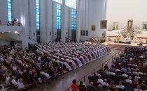 Misa de beatificación del P. Michał Rapacz en el Santuario de la Divina Misericordia en Cracovia-Łagiewniki, Polonia, el sábado 15 de junio de 2024.