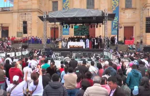 Misa por la fiesta de la Virgen de Chiquinquirá. Crédito: Santuario Virgen de Chiquinquirá (captura de video).