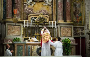 Misa tradicional en latín celebrada en Roma el 7 de septiembre de 2017, en el marco de la peregrinación por el décimo aniversario de Summorum Pontificum. Crédito: PIGAMA / Shutterstock.com