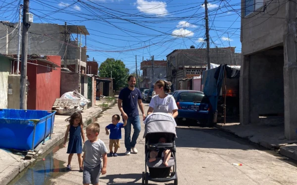 Familia Wiedman en Villa La Rana. Crédito: Cortesía Misión Misericordia