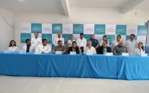 Conferencia de prensa de Mons. Leigue Cesarí en su alta hospitalaria