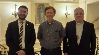 Nahuel Sotelo visitó la sede de la Conferencia Episcopal Argentina