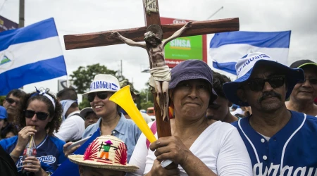 Marcha en Masaya, Nicaragua, en 2018.