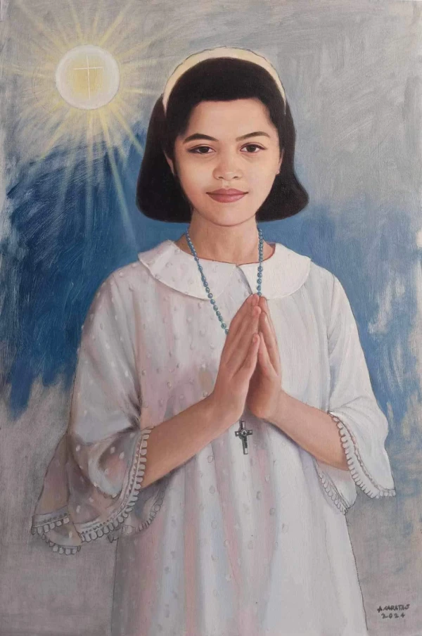 The official portrait of the servant of God, girl Ruíz-Abad. Credit: Episcopal conference of the Philippines