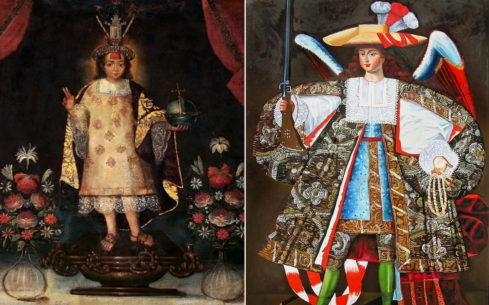 Pinturas del Niño Dios del Cuzco y de Arcángel Arcabucero.?w=200&h=150