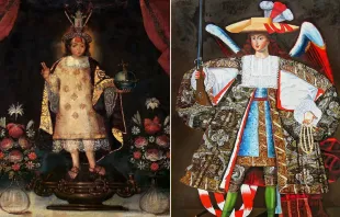 Pinturas del Niño Dios del Cuzco y de Arcángel Arcabucero. Crédito: Dominio público.